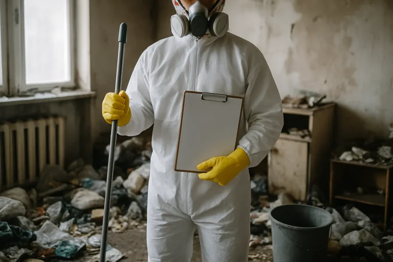 Appartement en désordre à Abscon, illustrant le syndrome de Diogène avant intervention.