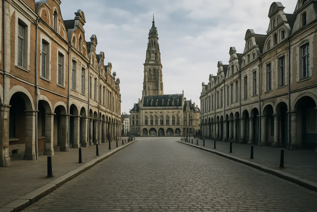 Rue d'Arras au petit matin, idéale pour un nettoyage après décès