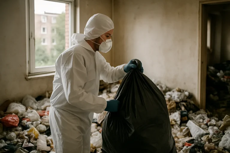 Appartement en désordre à Mons-En-Barœul, illustrant le syndrome de Diogène.